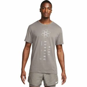 Nike DF TEE RUN DIVISION Pánske tričko, hnedá, veľkosť S