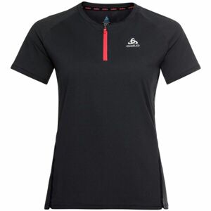 Odlo W AXALP TRAIL T-SHIRT CREW NECK S/S 1/2 ZIP Dámske tričko, čierna, veľkosť L