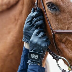 PROGRESS EQ PRO-RIDING GLOVES Dámske jazdecké rukavice, čierna, veľkosť S