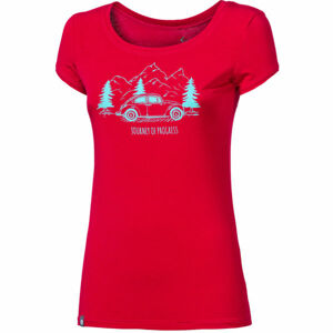 Progress LIBERTA BEETLE Dámske bambusové tričko s potlačou, červená, veľkosť S