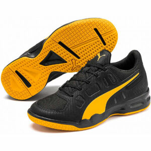 Puma AURIZ JR Juniorská volejbalová obuv, čierna, veľkosť 35.5