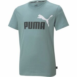 Puma ESS + 2 COL LOGO TEE Chlapčenské tričko, modrá, veľkosť 152