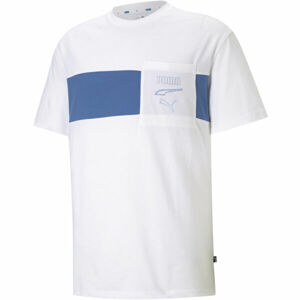 Puma REBEL ADVANCED TEE Pánske tričko, biela, veľkosť M