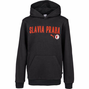 Puma Slavia Prague Graphic Hoody Jr DGRY Chlapčenská mikina, čierna, veľkosť 164