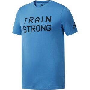 Reebok GS TRAIN STRONG TEE Pánske tričko, modrá, veľkosť S