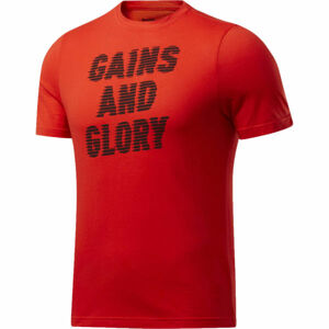 Reebok GS OPP TEE GRAPHIC Pánske tričko, červená, veľkosť S