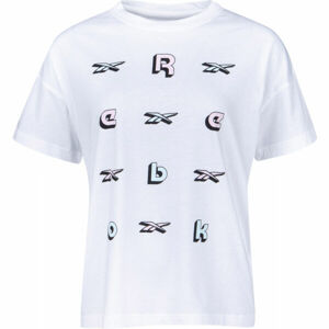 Reebok TRAINING ESSENTIALS GRAPHIC TEE-LOGO Dámske tričko, biela, veľkosť S