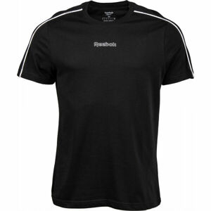 Reebok TRAINING ESSENTIALS PIPING TEE Pánske športové tričko, čierna, veľkosť M