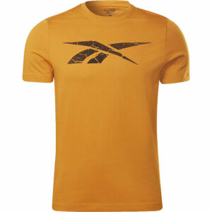 Reebok VECTOR STATEMENT TEE Pánske tričko, oranžová, veľkosť XXL