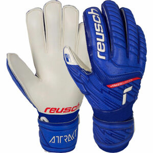 Reusch ATTRAKT GRIP FINGER SUPPORT JUNIOR Detské futbalové rukavice, modrá, veľkosť 4