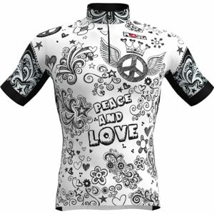 Rosti PEACE AND LOVE Pánsky cyklistický dres, čierna, veľkosť XXL