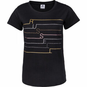 Russell Athletic LINED RUSSELL S/S TEE Dámske tričko, čierna, veľkosť S