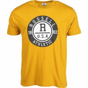 Russell Athletic S/S CREWNECK TEE SHIRT U.S.A. 1902 Pánske tričko, žltá, veľkosť S
