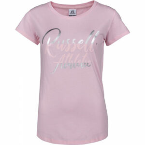 Russell Athletic SL SATIN LOGO S/S TEE Dámske tričko, ružová, veľkosť XS