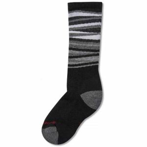 Smartwool WINTERSPORT STRIPE Detské zimné ponožky, čierna, veľkosť L