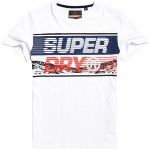 Superdry DOWNHILL PHOTOGRAPHIC TEE Pánske tričko, biela, veľkosť S