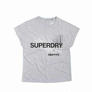 Superdry CORE SPLIT BACK TEE Dámske tričko, sivá, veľkosť M