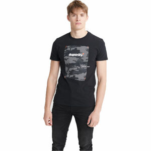 Superdry CHROMATIC TEE Pánske tričko, čierna, veľkosť M