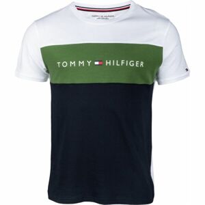 Tommy Hilfiger CN SS TEE LOGO FLAG Pánske tričko, čierna, veľkosť M