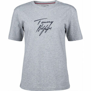 Tommy Hilfiger CN TEE SS LOGO Dámske tričko, sivá, veľkosť M
