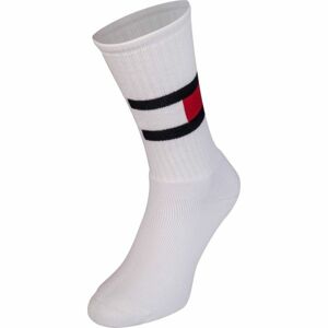 Tommy Hilfiger JEANS FLAG 1P Pánske ponožky, biela, veľkosť 35 - 38