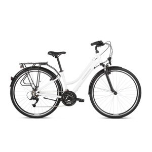 Dámsky trekingový bicykel Kross Trans 1.0 28" SR - model 2021 biela/šedá (nová) - S (15")