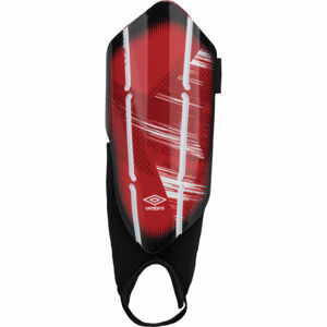 Umbro NEO FLEXI WITH DET/SOCK Pánske futbalové chrániče, červená, veľkosť M