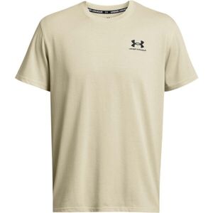 Under Armour LOGO EMB HEAVYWEIGHT Pánske tričko, béžová, veľkosť