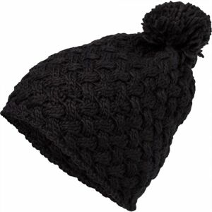 Willard BLISS Dámska pletená čiapka s brmbolcom, čierna, veľkosť UNI