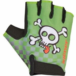 Ziener CLOSI JR Detské cyklistické rukavice, zelená, veľkosť M